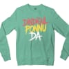 Dindigul Ponnu Da Men/Unisex Long Sleeve Sweatshirt in Heather Sport Dark Green Color