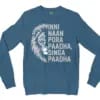 Inni Naan Pora Paadha, Singha Paadhai Men/Unisex Long Sleeve T-Shirt in Indigo Blue Color
