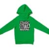 Straight Outta Marina Unisex Youth Hoodie in Irish Green Color