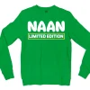 Naan Limited Edition Men/Unisex Long Sleeve Sweatshirt in Irish Green Color