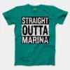 Straight Outta Marina Men/Unisex T-Shirt in Jade Dome Color