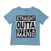 Straight Outta Stella Maris Unisex Toddler T-Shirt in Light Blue Color