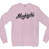 Maghizchi (Black) Men/Unisex Long Sleeve T-Shirt in Light Pink Color