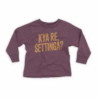Kya Re, Settinga Youth Unisex Sweatshirt in Maroon Color
