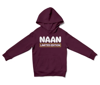 Naan Limited Edition Unisex Youth Hoodie in Maroon Color