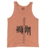 Hukum (Black) Men/Unisex Tank Top in Melon Color