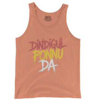 Dindigul Ponnu Da Men/Unisex Tank Top in Melon Color