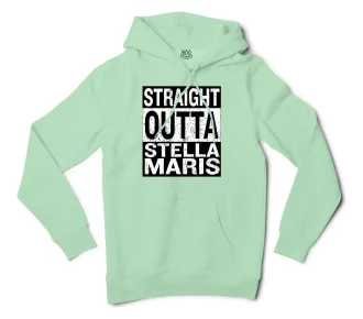 Straight Outta Stella Maris Men/Unisex Hoodie in Mint Color