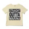 Straight Outta Marina Unisex Toddler T-Shirt in Natural Color