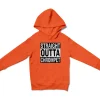 Straight Outta Chrompet Unisex Youth Hoodie in Orange Color