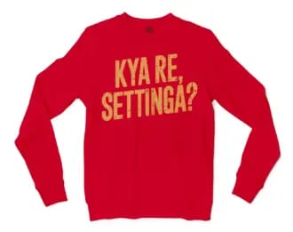 Kya Re, Settinga Men/Unisex Long Sleeve T-Shirt in Red Color