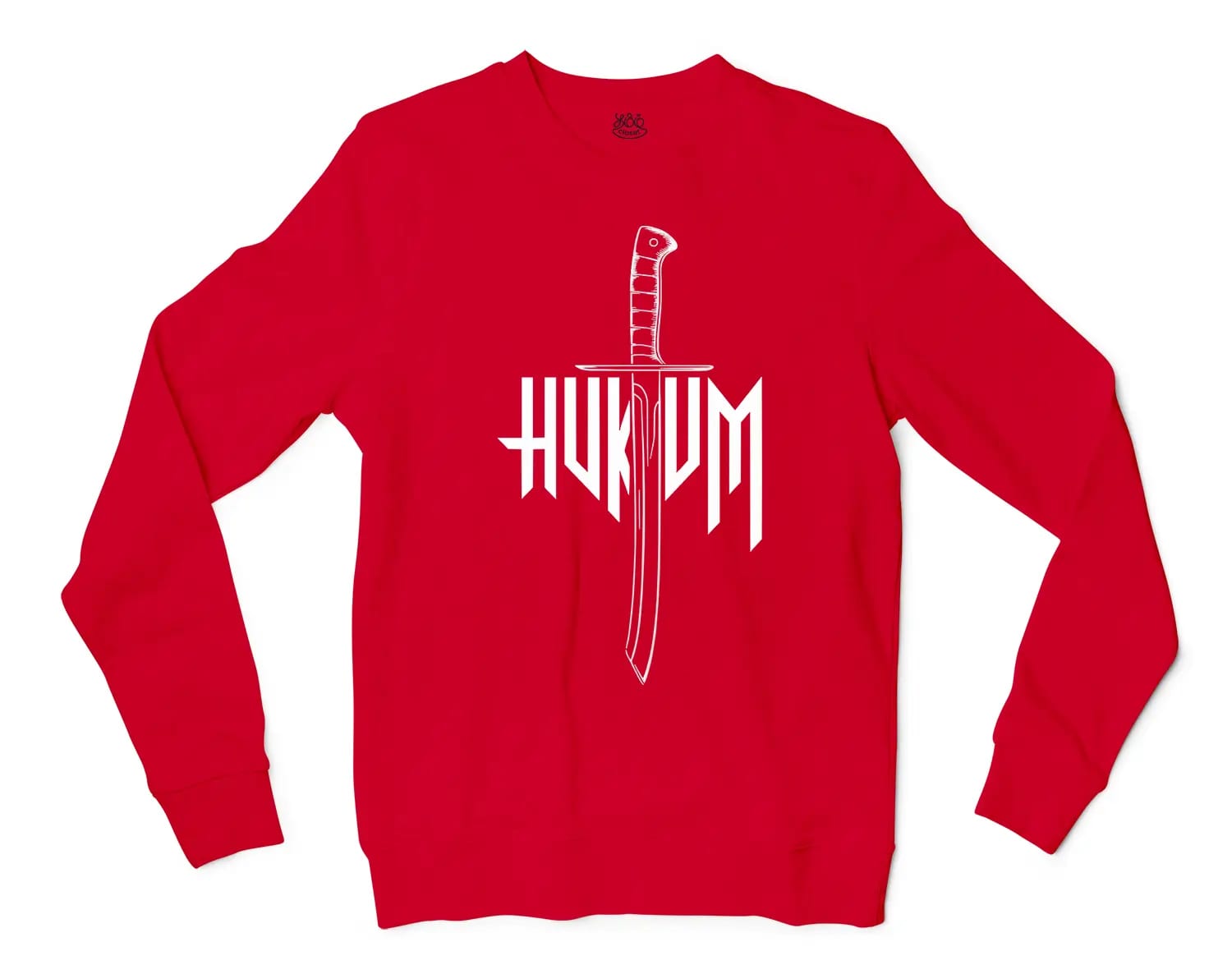 Hukum Men/Unisex Long Sleeve T-Shirt in Red Color