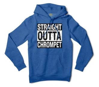 Straight Outta Chrompet Men/Unisex Hoodie in Royal Heather Color