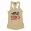 Paakaththana Porra Indha Kaali Oda Aatatha (Black) Women's Racerback Tank in Solid Banana Cream Color