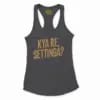 Kya Re, Settinga Women's Racerback Tank in Solid Black Color