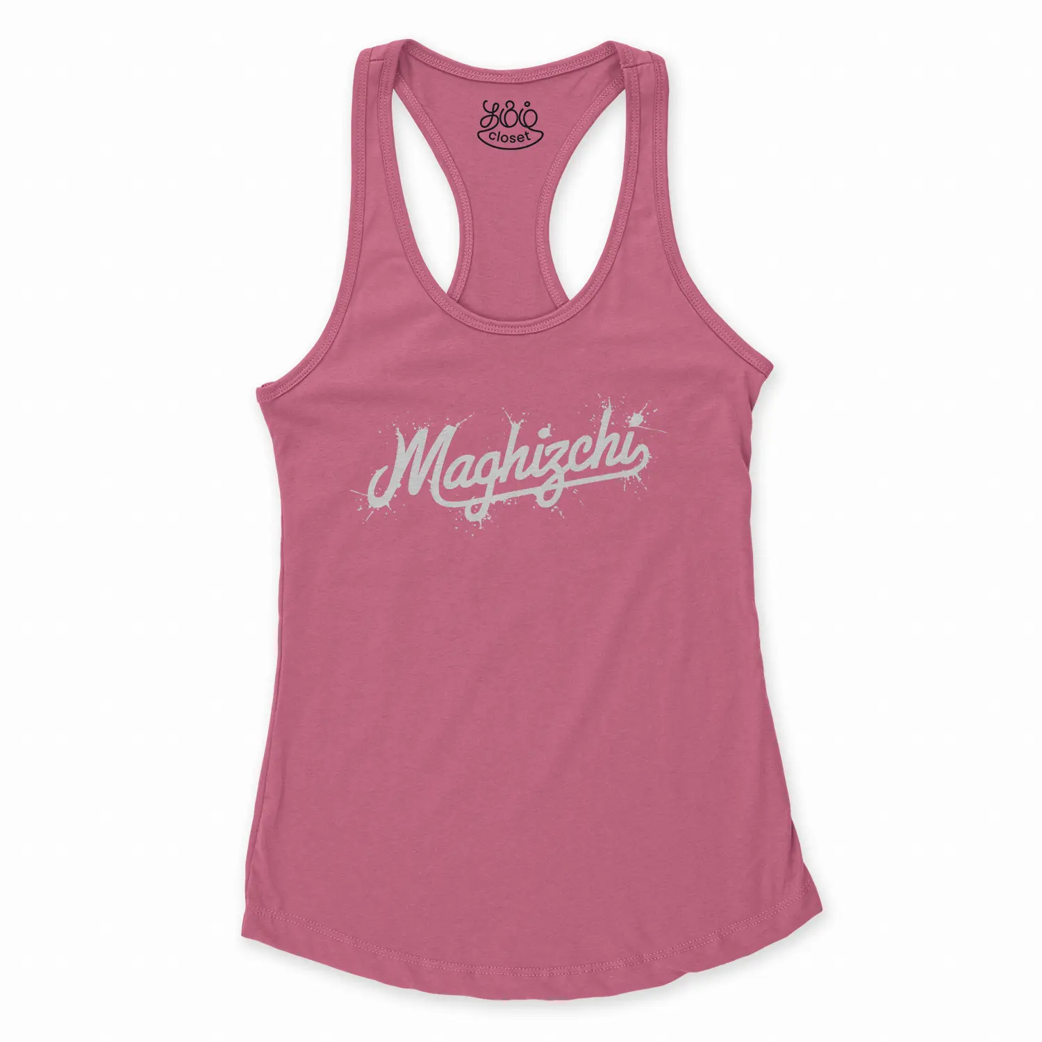 Maghizchi Women's Racerback Tank in Solid Hot Pink Color