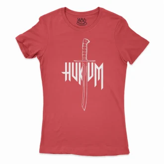 Hukum Women's T-Shirt in Solid Red Color