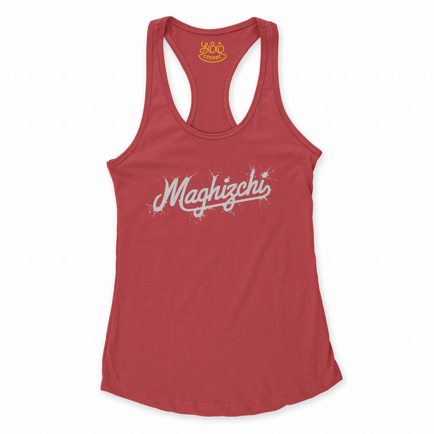Maghizchi Women's Racerback Tank in Solid Red Color