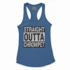 Straight Outta Chrompet Women's Racerback Tank in Solid Royal Color