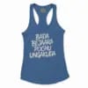 Bada Bejaara Pochu Ungakuda Women's Racerback Tank in Solid Royal Color