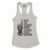Naan Oru Dharava Sonna, Nooru Dharava Sonna Maadhiri (Black) Women's Racerback Tank in Solid White Color
