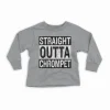 Straight Outta Chrompet Youth Unisex Sweatshirt in Sport Grey Color