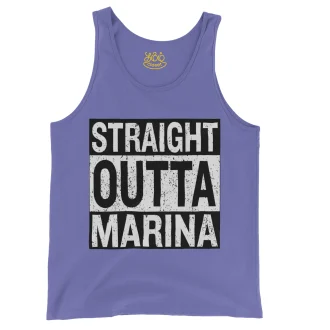 Straight Outta Marina Men/Unisex Tank Top in Violet Color