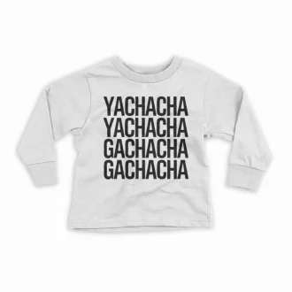Yachacha Yachacha, Gachacha Gachacha - Black Youth Unisex Sweatshirt in White Color