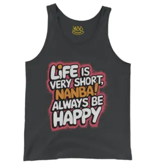 Life Is Very Short Nanba Men/Unisex Tank Top in Black Color