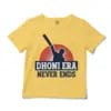 Dhoni Era Never Ends Unisex Toddler T-Shirt in Butter Color