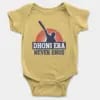 Dhoni Era Never Ends Short Sleeve Baby Onesie in Butter Color