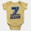 Thala For A Reason Short Sleeve Baby Onesie in Butter Color