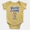 Vaathi Coming Short Sleeve Baby Onesie in Butter Color