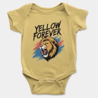 Yellow Fever Short Sleeve Baby Onesie in Butter Color