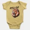 #Yellove Short Sleeve Baby Onesie in Butter Color