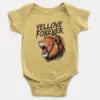 Yellove Fever Short Sleeve Baby Onesie in Butter Color
