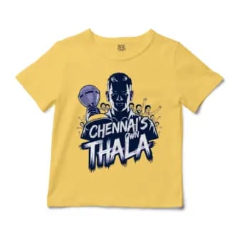 Chennais Own Thala Unisex Toddler T-Shirt in Butter Color