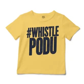 #Whistle Podu Unisex Toddler T-Shirt in Butter Color