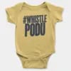 #Whistle Podu Short Sleeve Baby Onesie in Butter Color