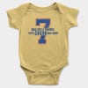 7 Was Just A Number, Until Dhoni Was Born Short Sleeve Baby Onesie in Butter Color