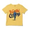 Vaathi Coming Unisex Toddler T-Shirt in Butter Color