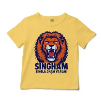 Singham Singla Dham Varum Unisex Toddler T-Shirt in Butter Color