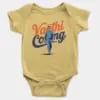 Vaathi Coming Short Sleeve Baby Onesie in Butter Color