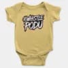 #Whistle Podu Short Sleeve Baby Onesie in Butter Color