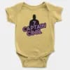 Captain Cool Short Sleeve Baby Onesie in Butter Color
