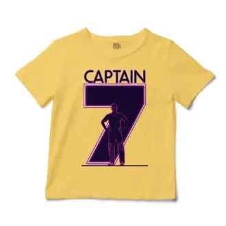 Captain No 7 Unisex Toddler T-Shirt in Butter Color