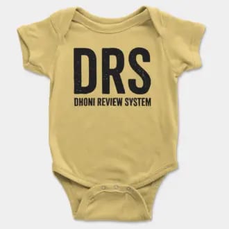 Drs - Dhoni Review System Short Sleeve Baby Onesie in Butter Color