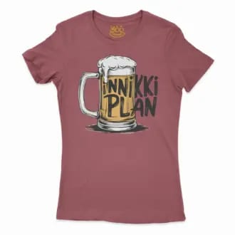 Inniki Plan - Beer Women's T-Shirt in Cardinal Color