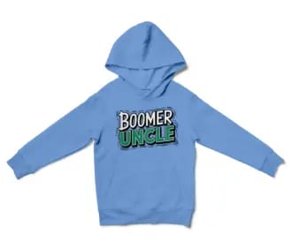 Boomer Uncle Unisex Youth Hoodie in Carolina Blue Color