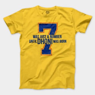 7 Was Just A Number, Until Dhoni Was Born Men/Unisex T-Shirt in Daisy Color